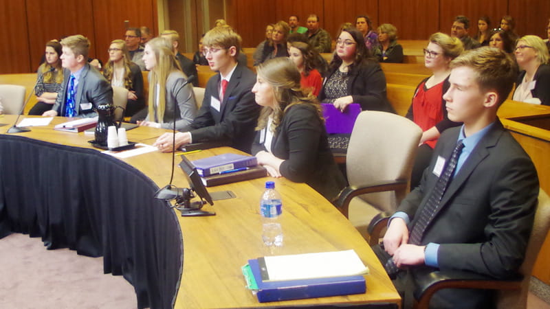 Students seated for Mock Trial